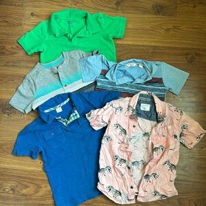 (5 pcs) Boys button up, collared shirts. Sizes 6-7